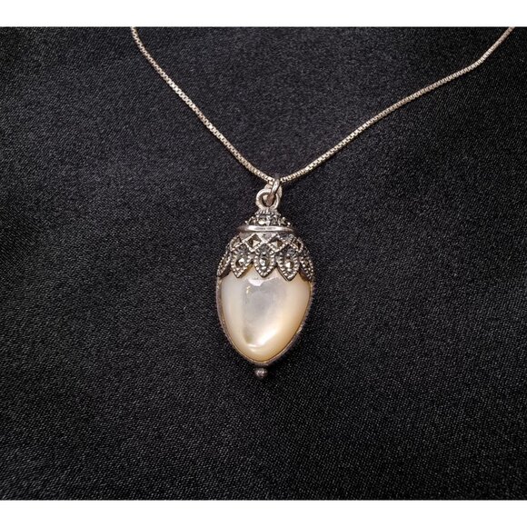 Rare Find Vintage Reversible Sterling Silver 925 Necklace With Double-Sided - Picture 5 of 7